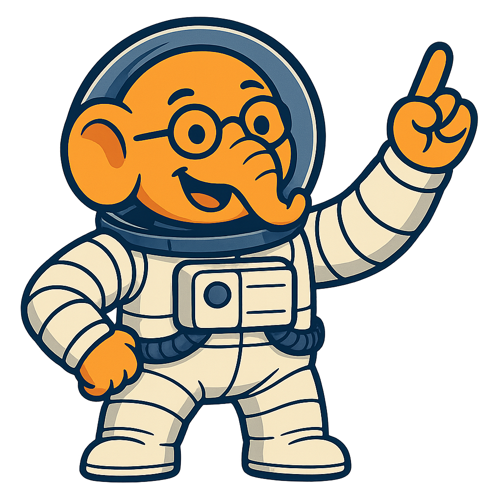 Astronauta apuntando